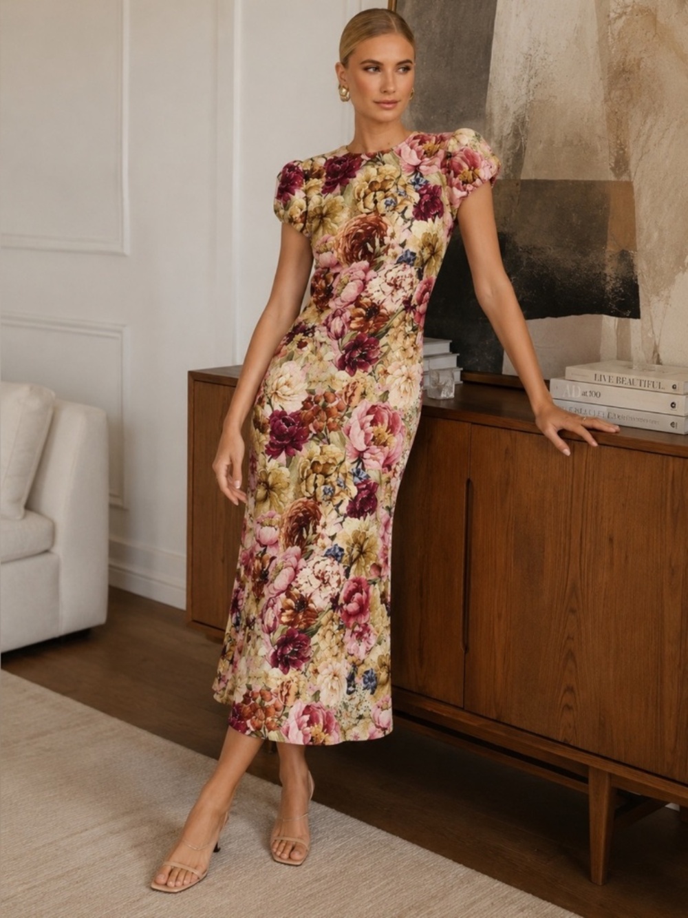 Mestiza New York Perla Floral Midi Dress Sz 6 NWT